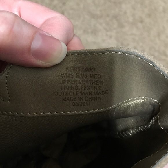 Kenneth Cole Reaction Taupe Suede Wedge Heel Boots - Picture 8 of 8